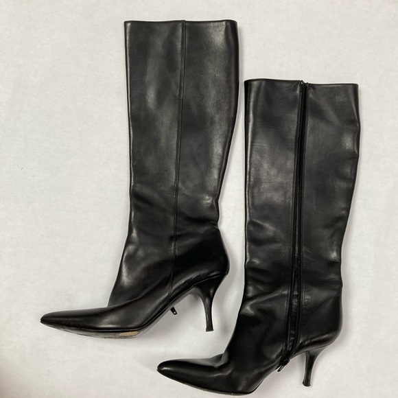 Fabulous cole haan knee high stiletto black leather boots 10 - Picture 1 of 5